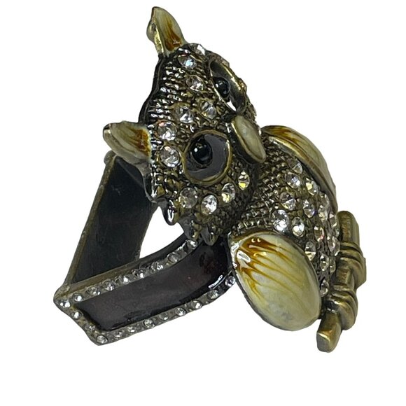 Saro Lifestyle Collection Owl Napkin Rings Set of 6 Bronze Dinnerware u - Picture 7 of 7